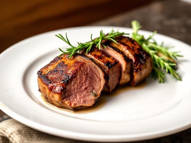 Pan-Seared Lamb Loin with Rosemary