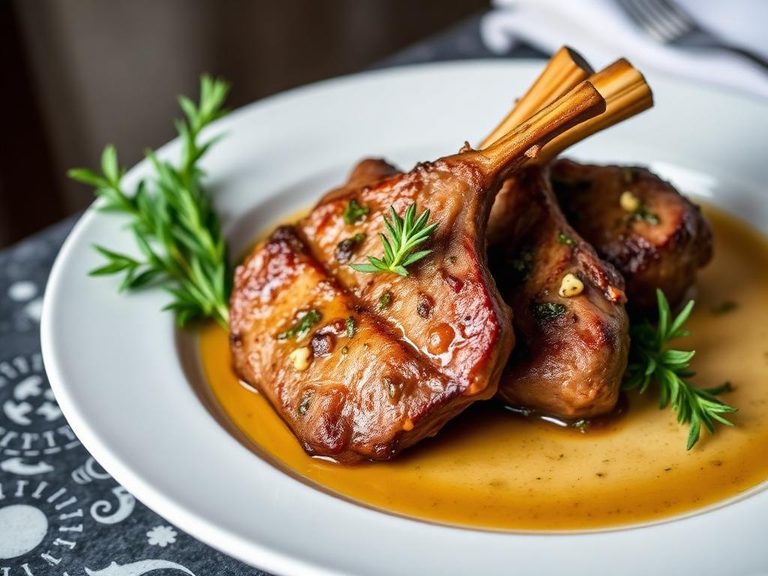Pan-Seared Lamb with Garlic and Rosemary
