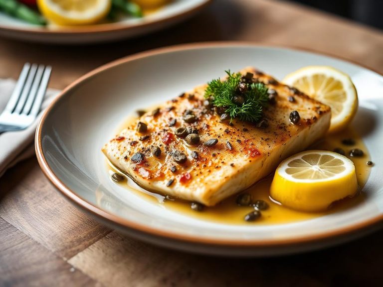 Pan-Seared Mahi-Mahi with Lemon-Caper Sauce