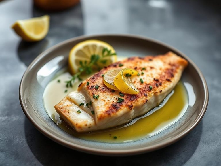 Pan-Seared Monkfish with Lemon Butter