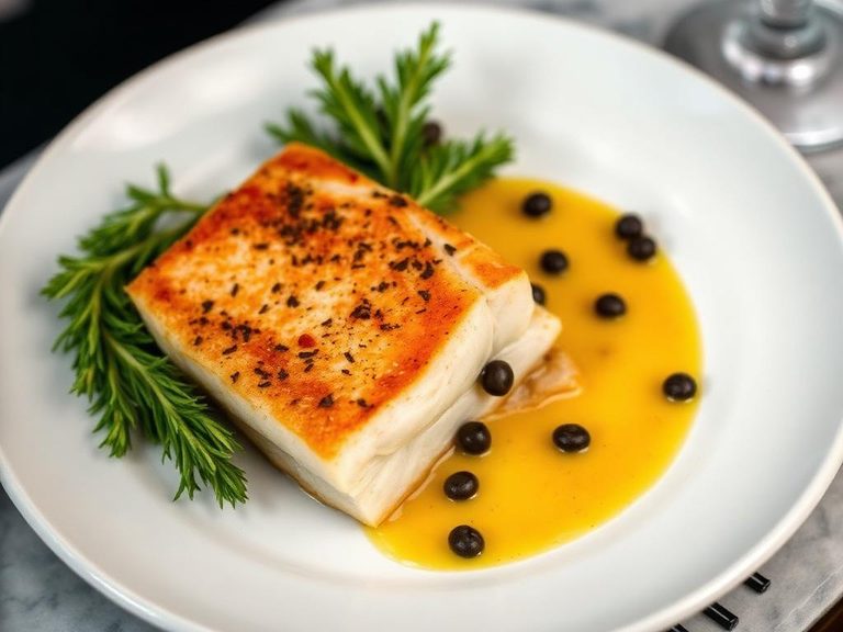 Pan-Seared Orange Roughy with Caper Butter