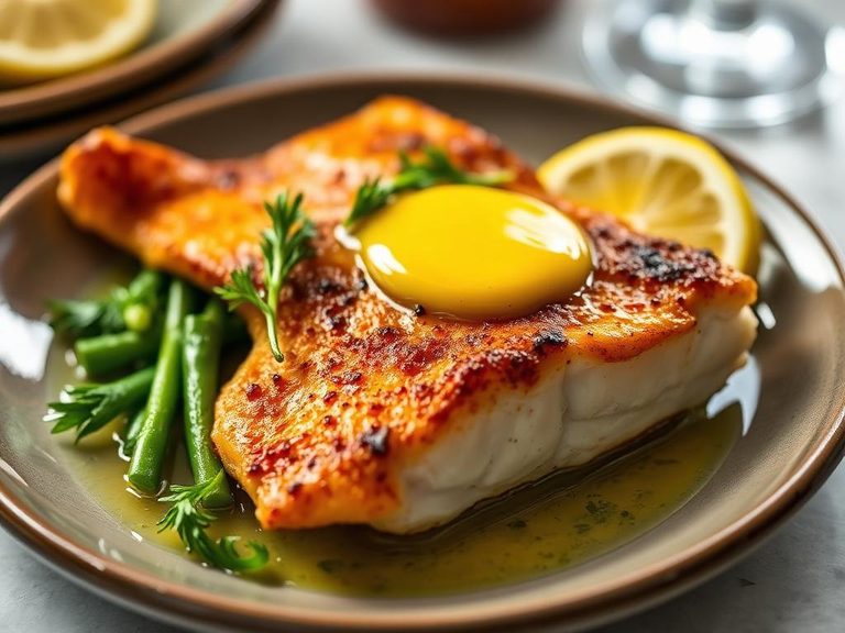 Pan-Seared Orange Roughy with Lemon Butter
