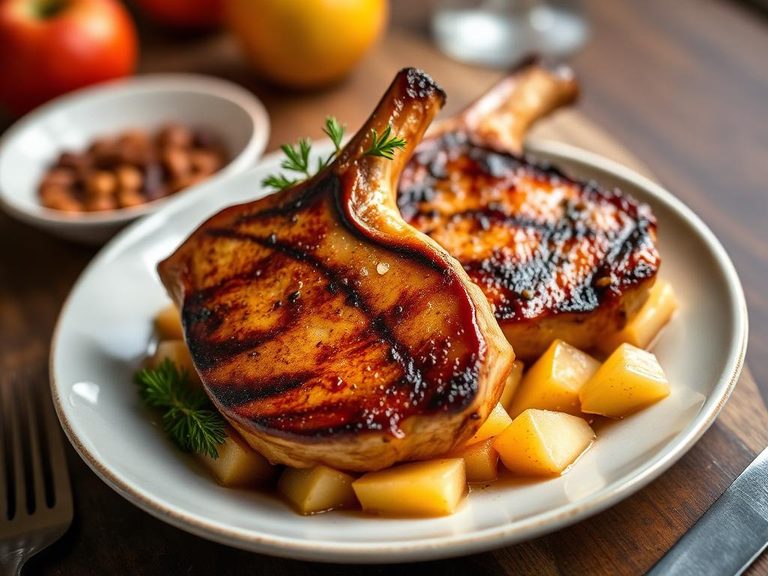 Pan-Seared Pork Chops with Apples