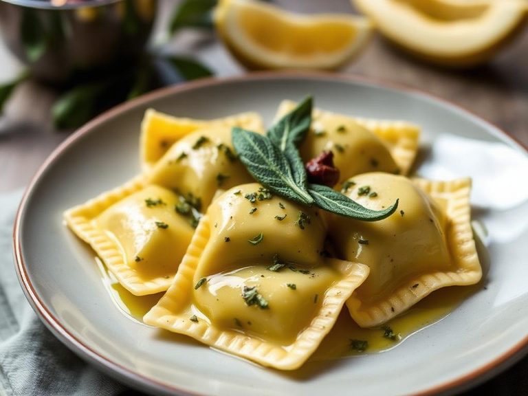 Pan-seared Ravioli with Sage Butter