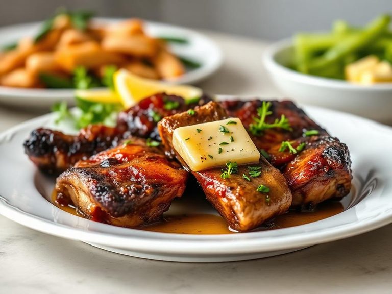 Pan-Seared Ribs with Garlic Butter