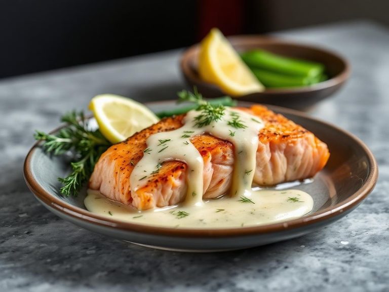 Pan-Seared Salmon with Lemon-Dill Sauce