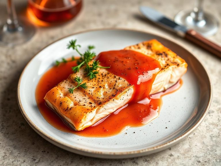 Pan-Seared Salmon with Rosé Sauce