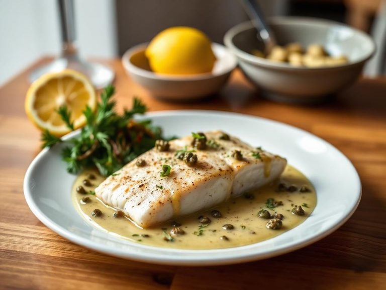 Pan-Seared Sea Bass with Lemon-Caper Sauce