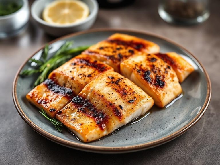 Pan-seared sheefish fillets