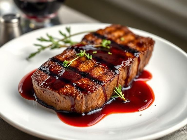 Pan-Seared Steak with Red Wine Reduction