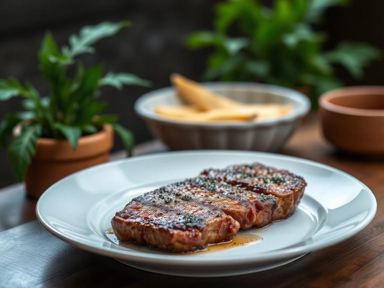 Pan-seared steak