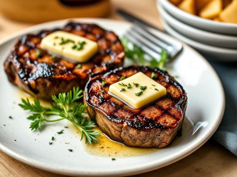 Pan-seared Steaks with Herb Butter