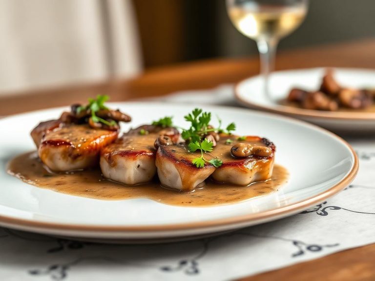 Pan-Seared Sweetbreads with Mushroom Sauce