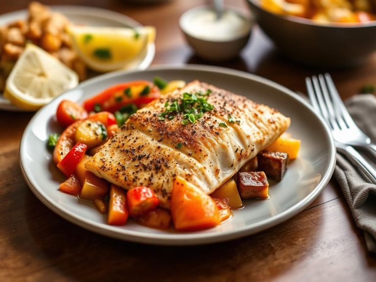 Pan-Seared Tilapia with Sautéed Vegetables