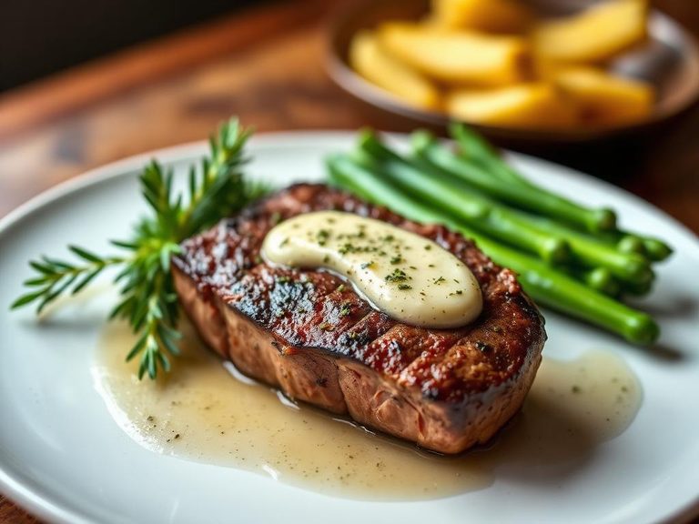Pan-Seared Top Loin with Herb Butter