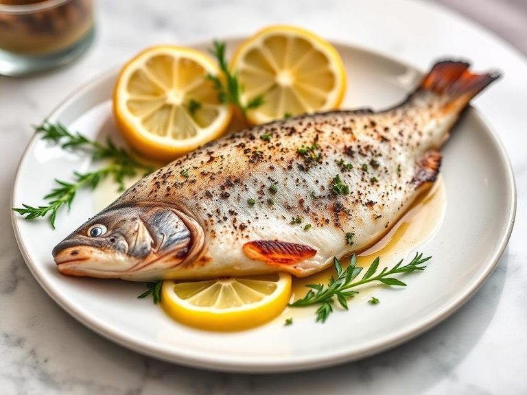 Pan-seared trout with lemon and herbs