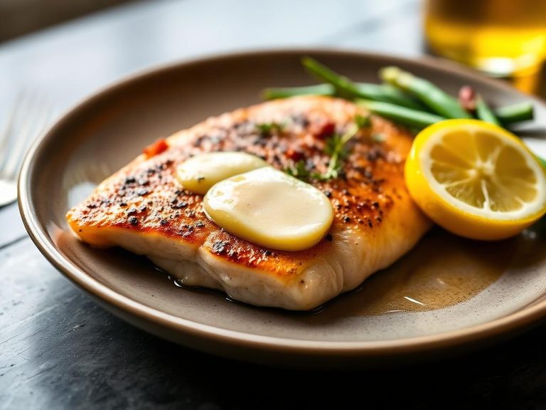 Pan-seared trout with lemon butter