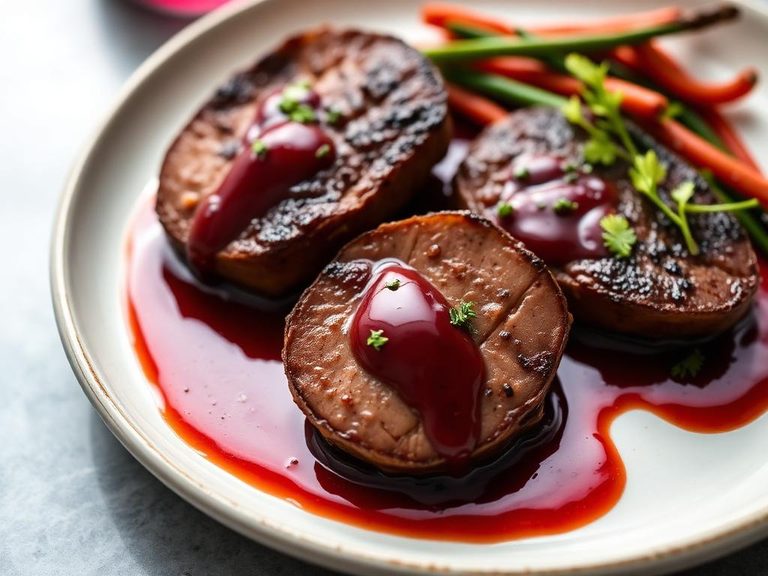 Pan-Seared Venison Medallions with Red Wine Sauce