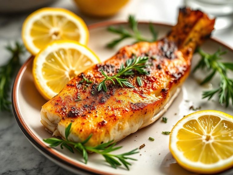Pan-seared with lemon and herbs