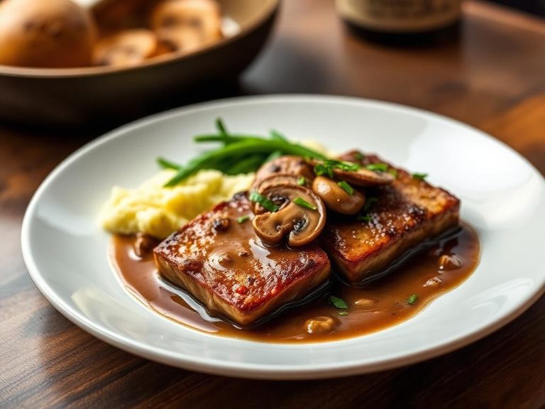 Pan-Seared with Mushroom Sauce