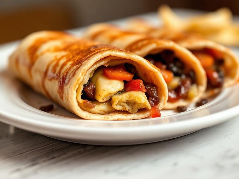 Pancake breakfast burritos
