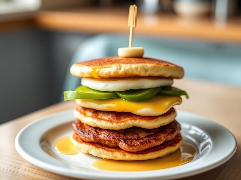 Pancake breakfast sandwich