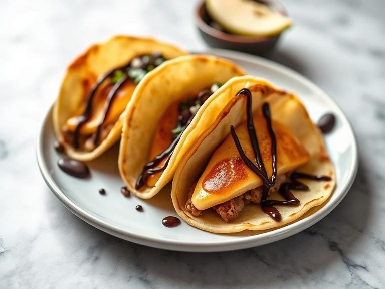 Pancake Tacos with Chocolate Drizzle