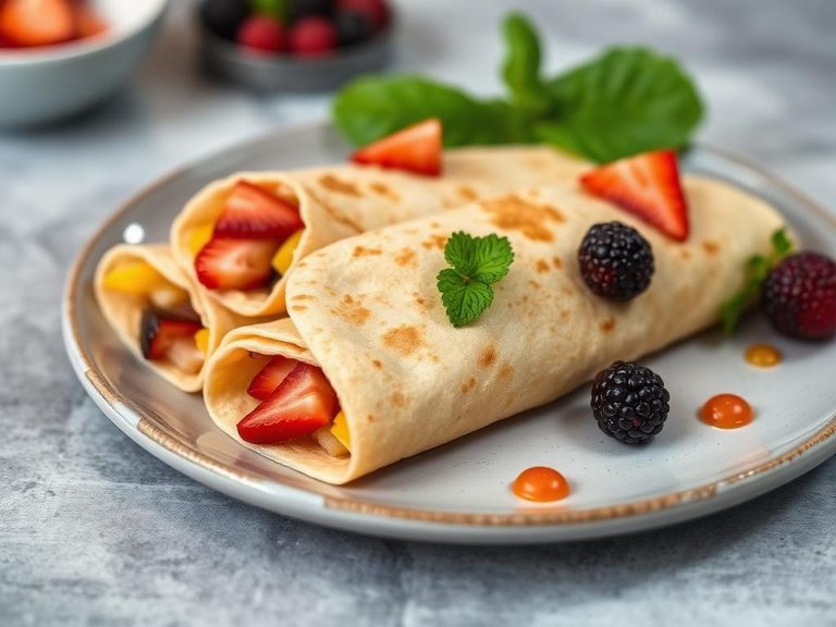 Pancake Wraps with Fruit Filling