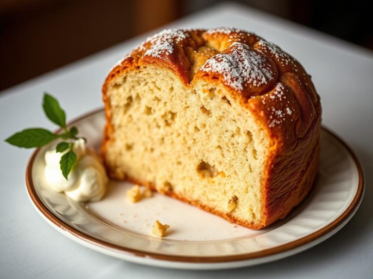 Panettone with mascarpone cream