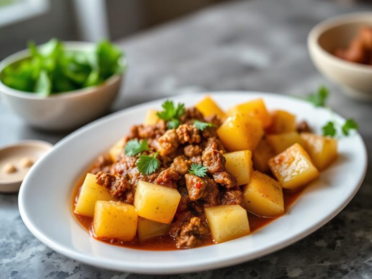Papas con Carne Molida