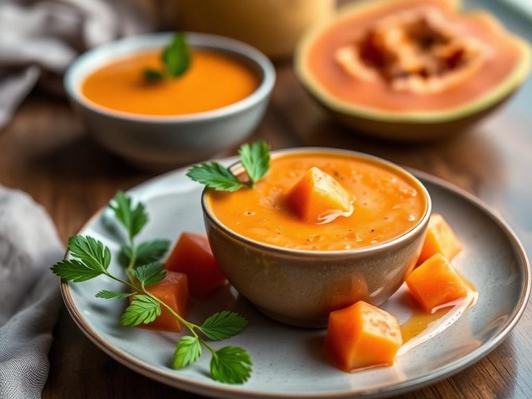 Papaya gazpacho