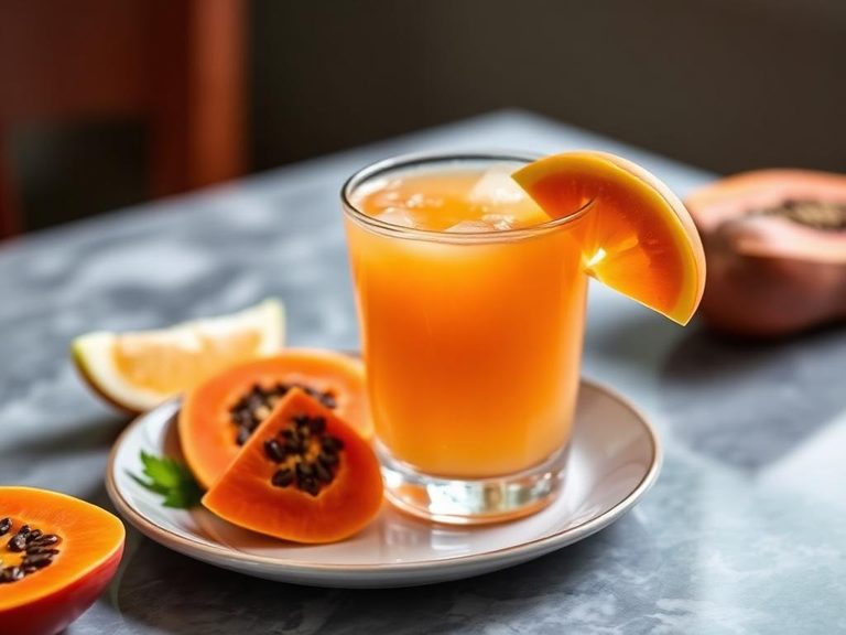 Papaya Sunrise Cocktail