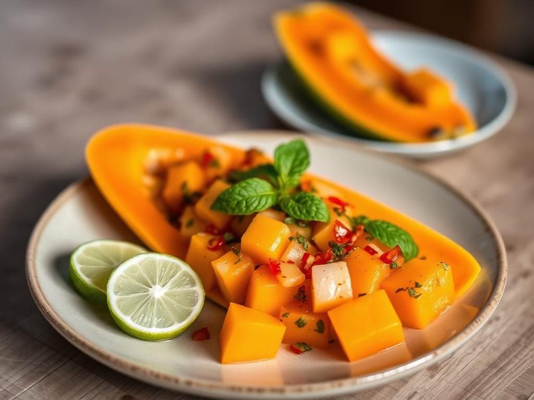 Papaya with Lime and Chili