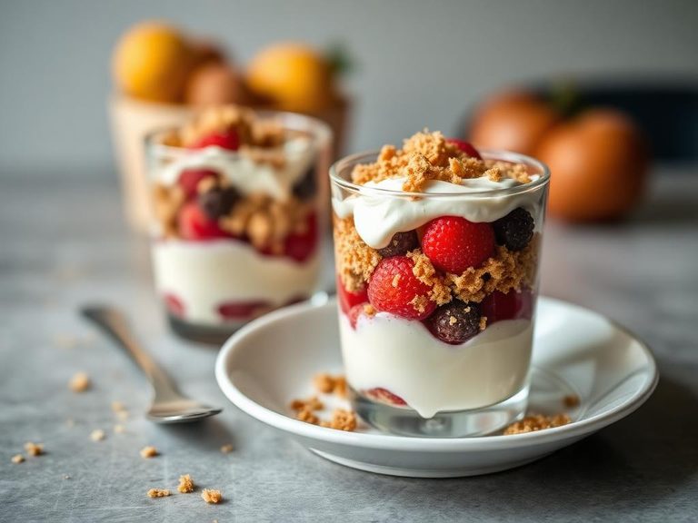Parfait with Graham Cracker Crumbs