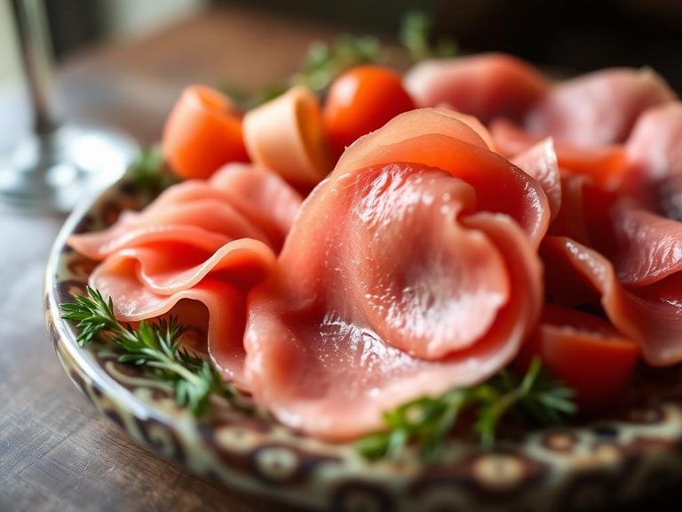 Part of a cold cuts platter