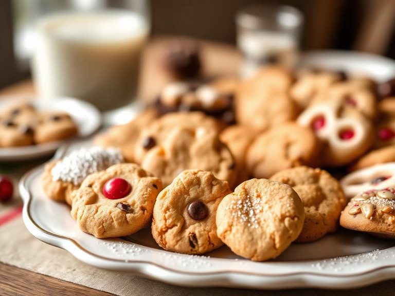 Part of a holiday cookie platter