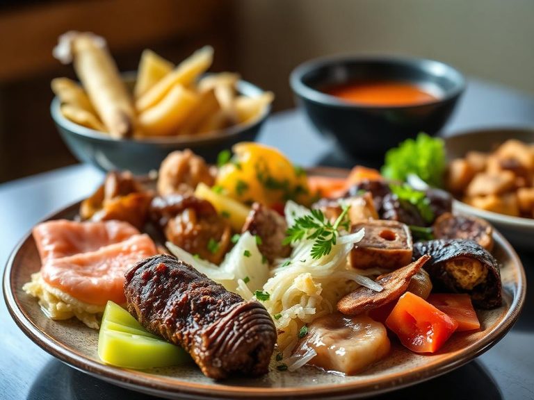 Part of a 'muktuk' or mixed feast platter