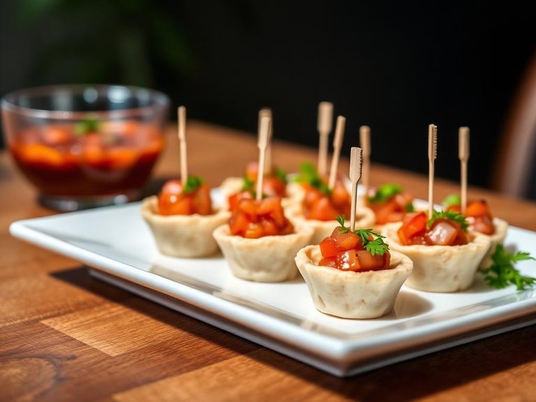 Party appetizer with salsa