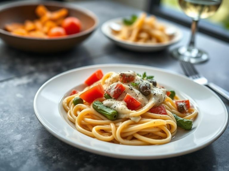 Pasta Alfredo with Vegetables
