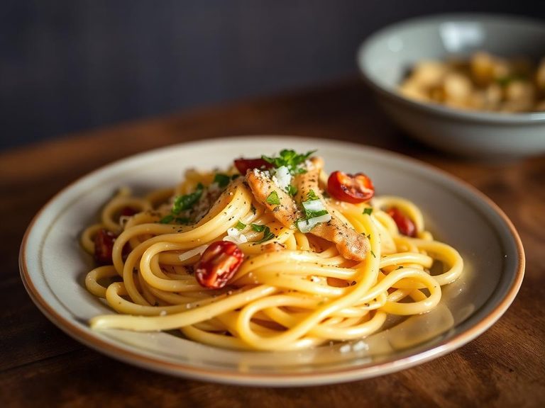 Pasta carbonara (as a substitute for guanciale)