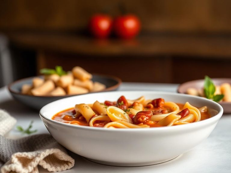 Pasta e Fagioli (Italian pasta and bean soup)