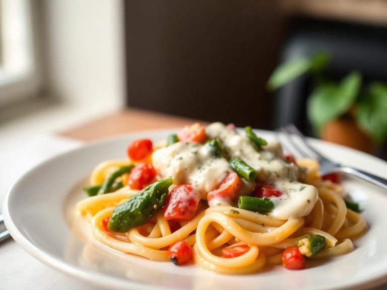 Pasta Primavera with Cream Sauce