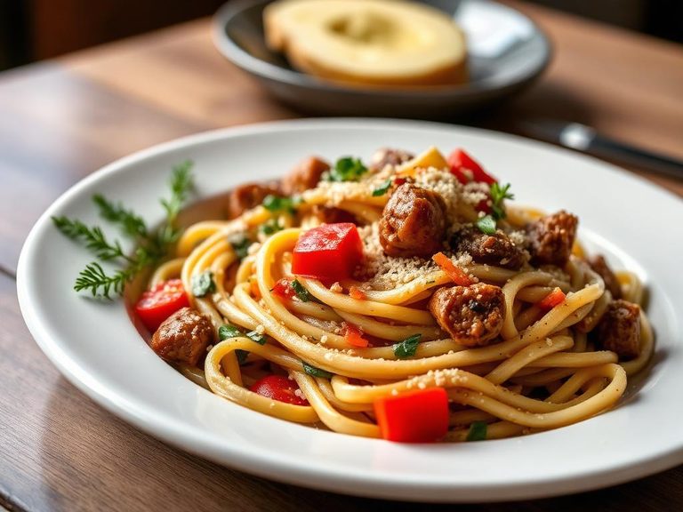 Pasta Primavera with Meat