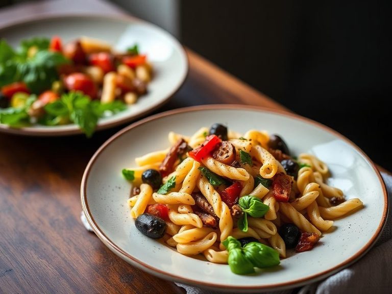 Pasta Salad with Roasted Vegetables and Balsamic