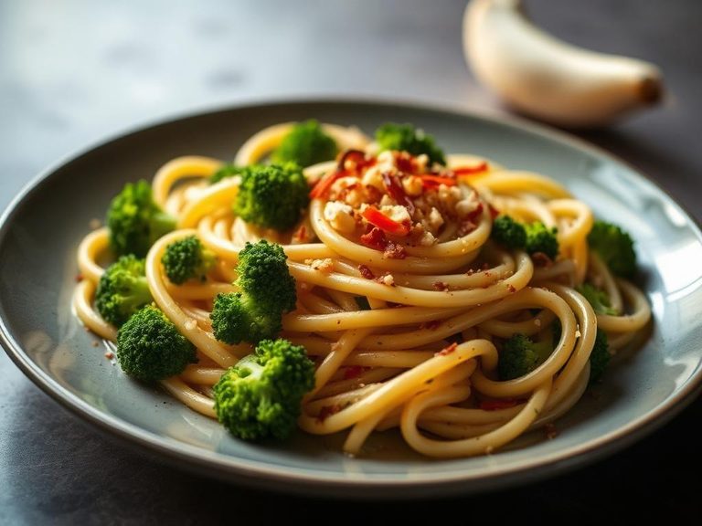 Pasta with Broccoli, Garlic, and Chili Flakes