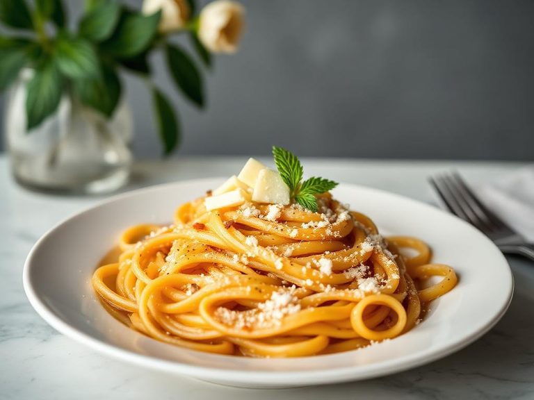 Pasta with butter and parmesan