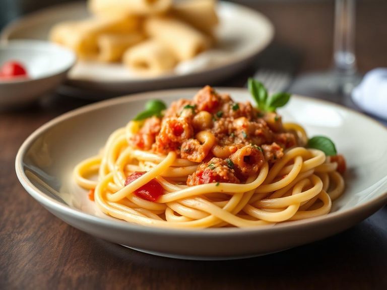 Pasta with Tomato Cream Sauce