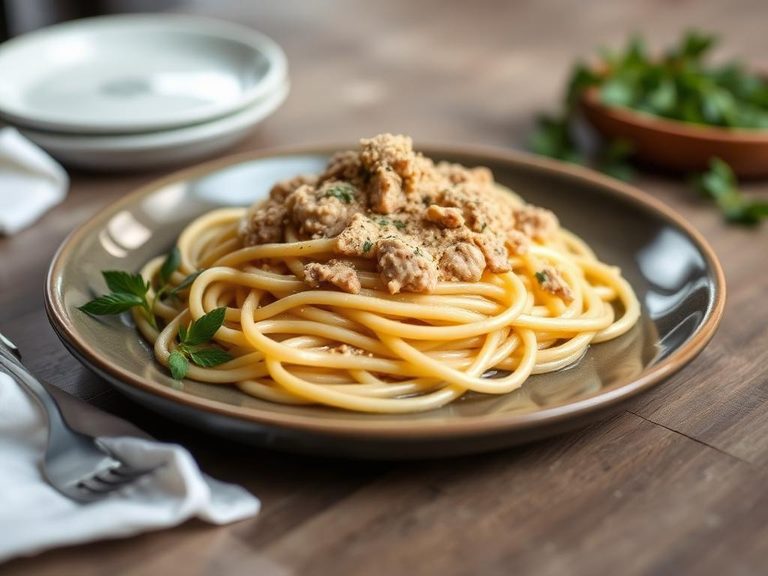 Pasta with truffle pâté sauce