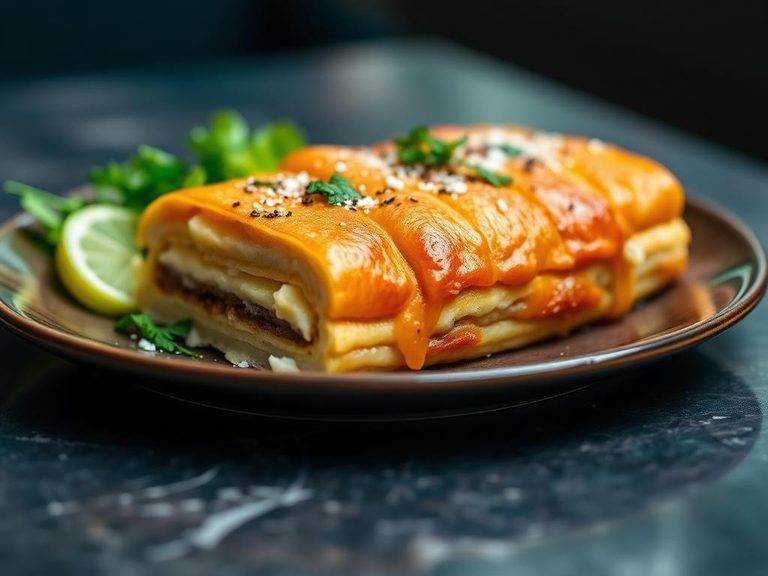 Pastelón de Plátano (sometimes layered with cabbage)