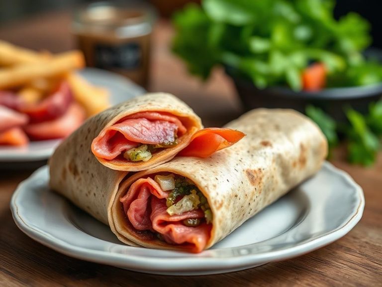 Pastrami and Potato Wrap